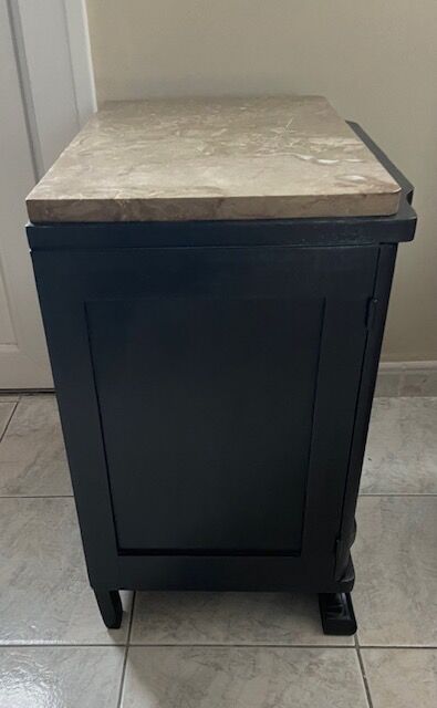 Black Art Deco bedside table