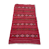 Handmade red Berber Kilim 203x109cm