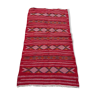 Handmade red Berber Kilim 203x109cm