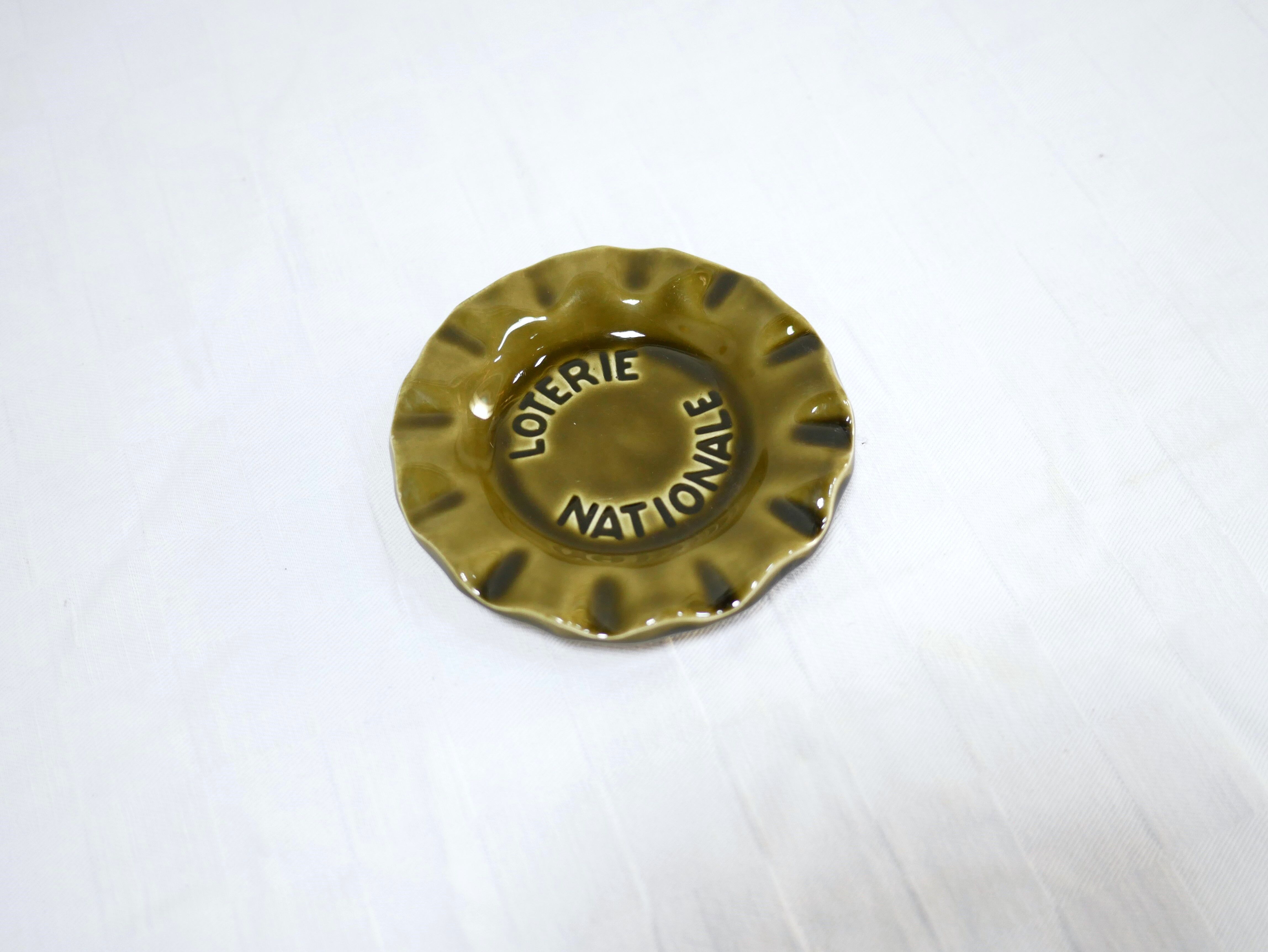 Vintage ceramic ashtray by the Saint Clément manufacture