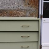 Renovated vintage Scandinavian chest of drawers – Lizard Green Pure & Paint