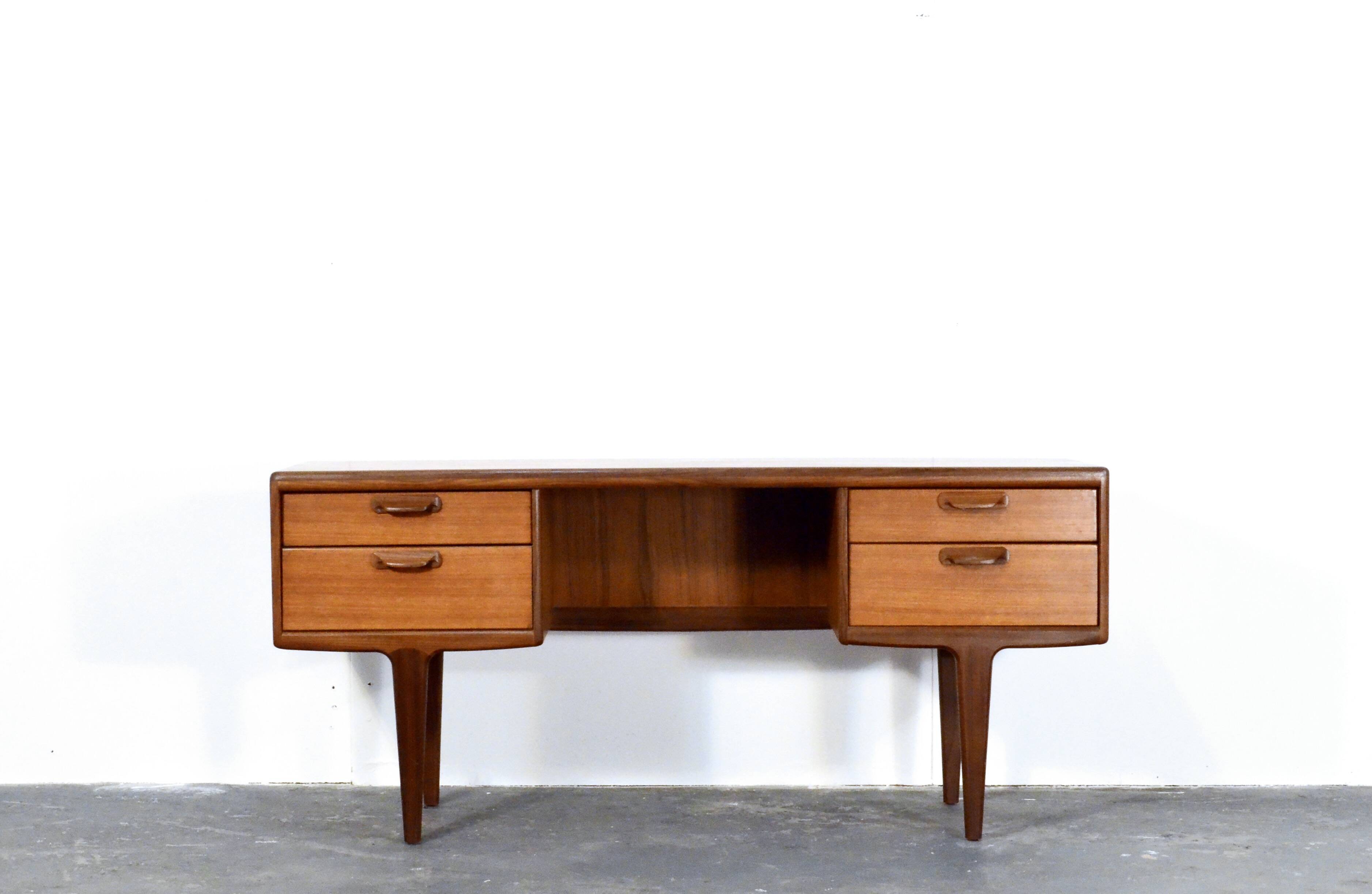 Vintage Midcentury Afromosia Desk From A. Younger Of Great Britain. Deliver