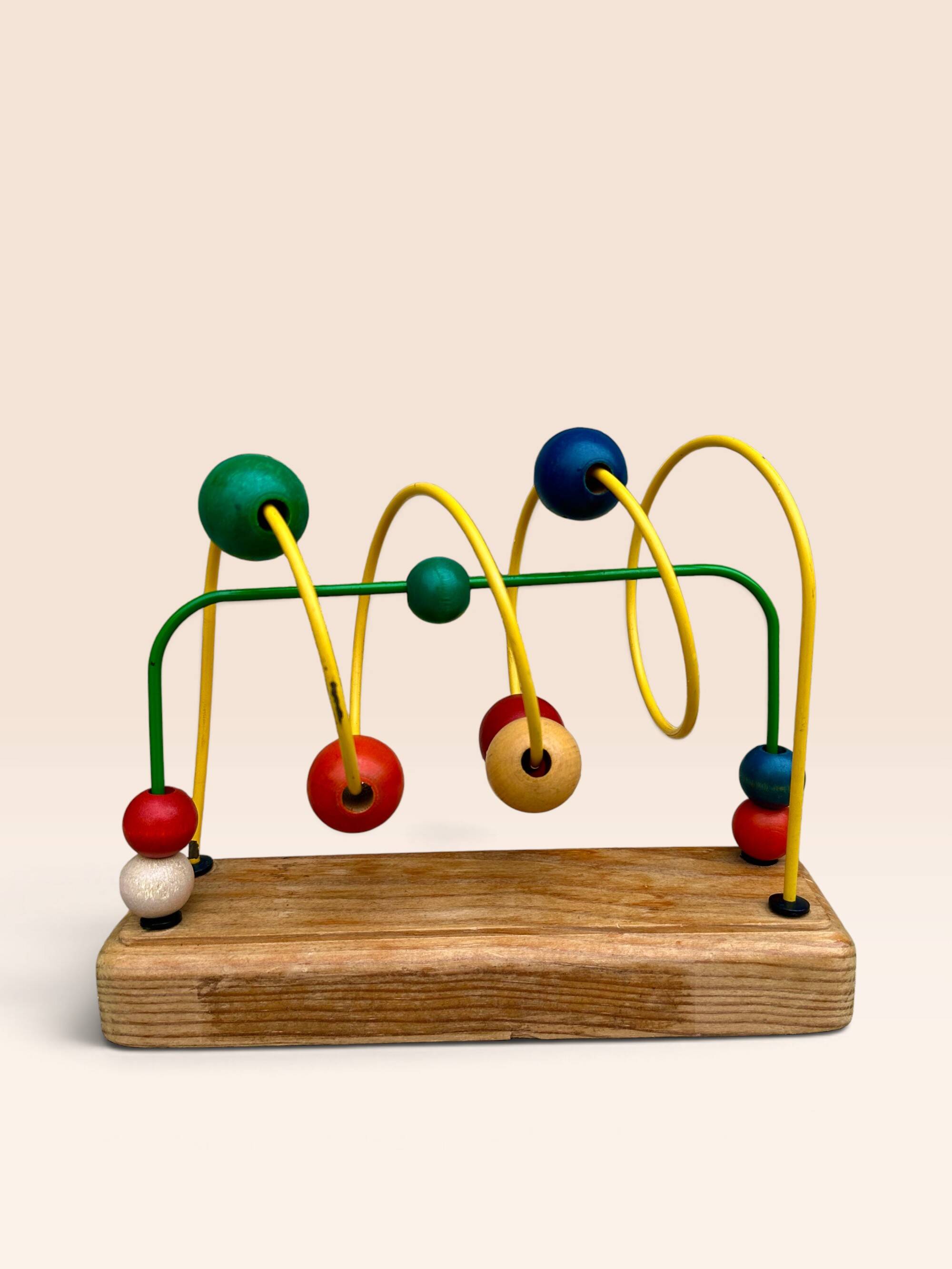 Jouet d'éveil boulier en bois multicolore