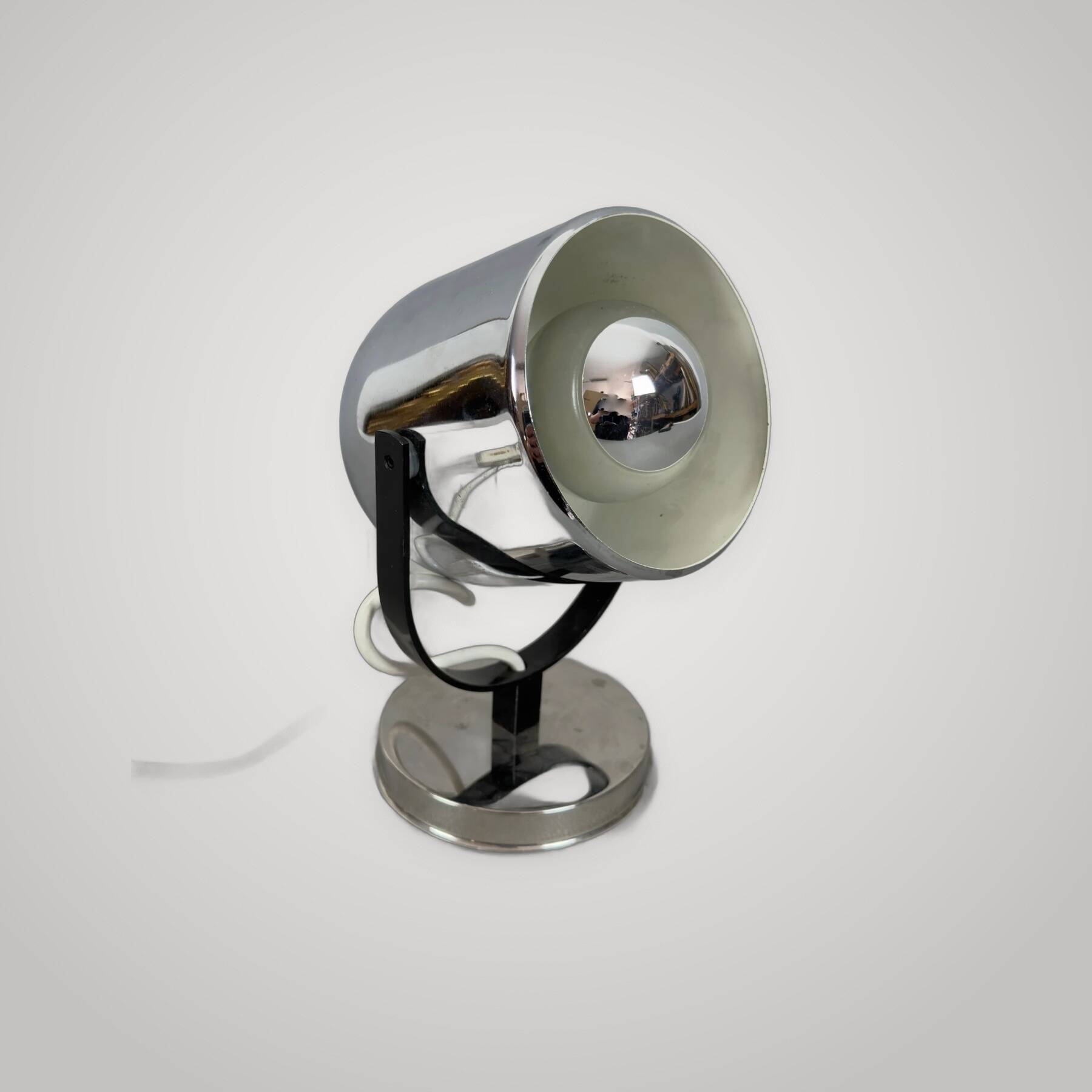 Reggiani Orb Table Lamp Metal Eye Modern Design Vintage 1970s