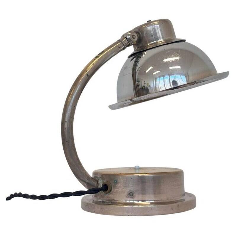 Rare Art Deco Table Chrome Lamp, 1930s