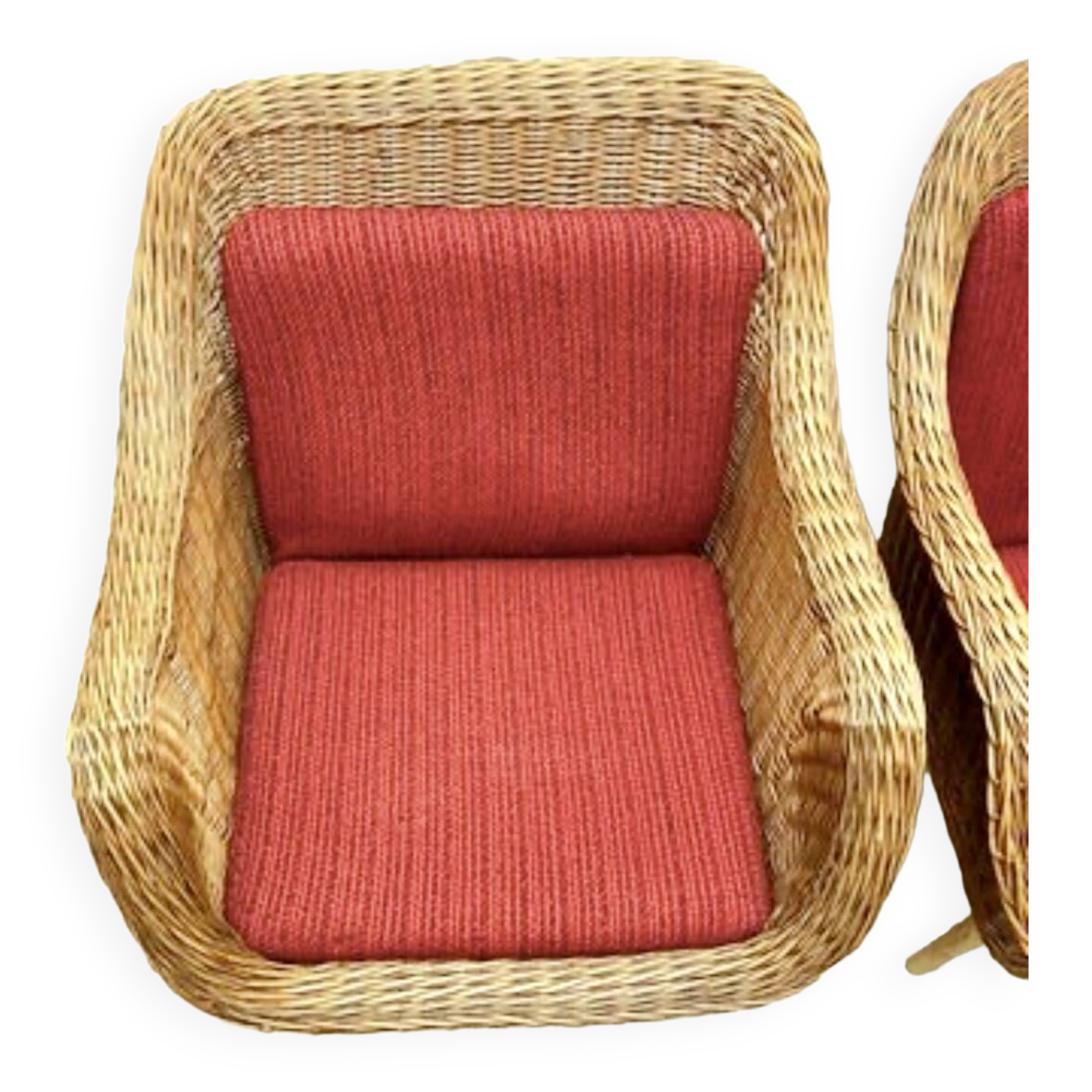 Chaises longues en rotin, lot de 2