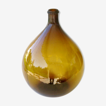 Dame Jeanne 20L ambre   - Ancienne Bonbonne verre très propre