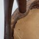 Curved wooden bar stool