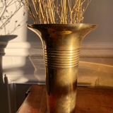 Golden brass vase