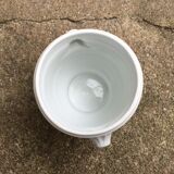 White porcelain mustard pot or sauce boat