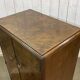 Small English Art Deco student wardrobe in walnut from the 1950s.