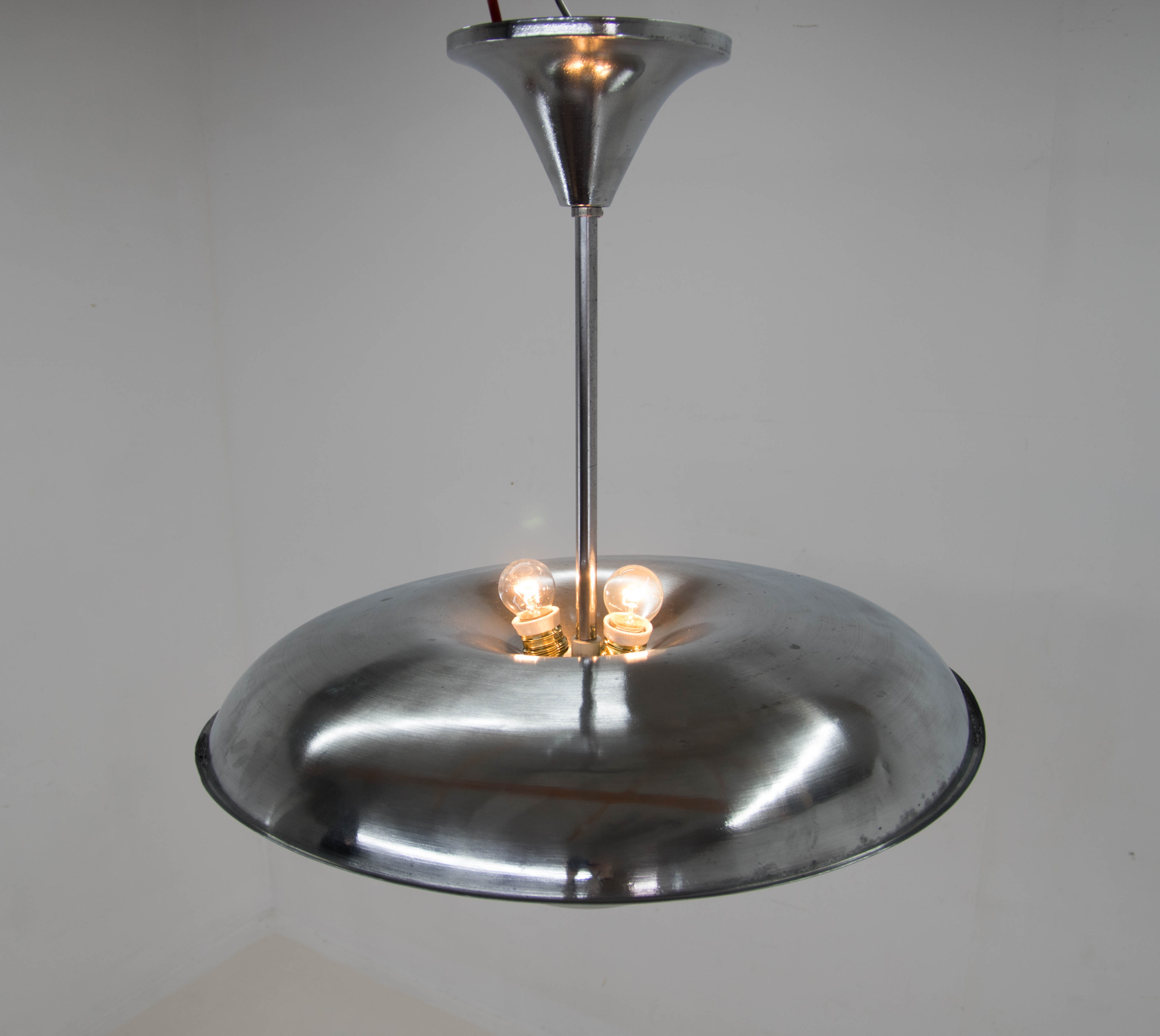 Rare Bauhaus Chandelier by IAS, 1930s, Restored