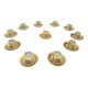 Set of Eleven Porcelain and Pure Gold Coffee Cups by Hutschenreuther, Germa