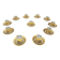 Set of Eleven Porcelain and Pure Gold Coffee Cups by Hutschenreuther, Germa