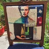 Duo of chairs with the effigy of Frida Kahlo