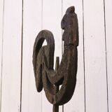 Wrought iron lamp, weather vane, Marolles workshop, Jean Touret