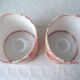 Pair of red toile de Jouy lampshades