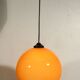Vintage opaline orange pendant lamp Space Age