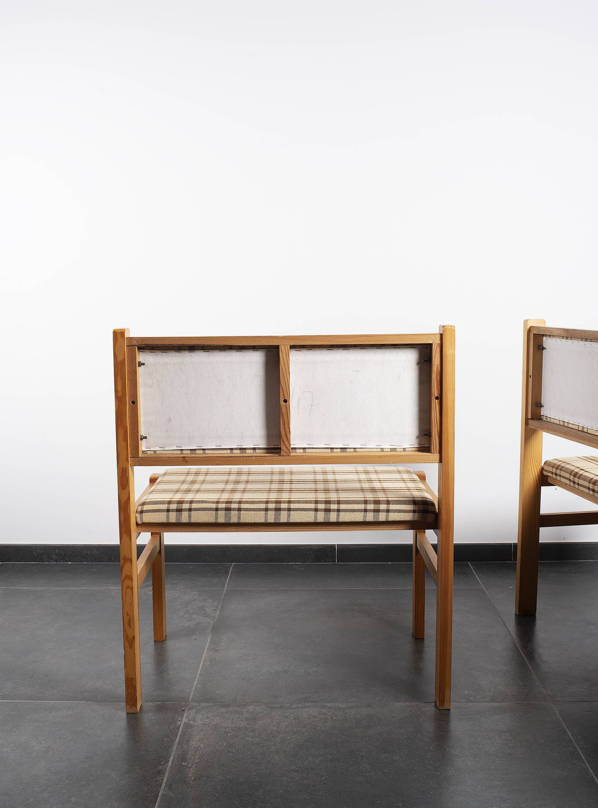 Pair of benches, corner benches, vintage