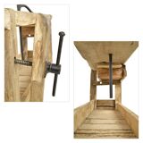 Antique wooden workshop workbench (74 x 210 x 47cm)