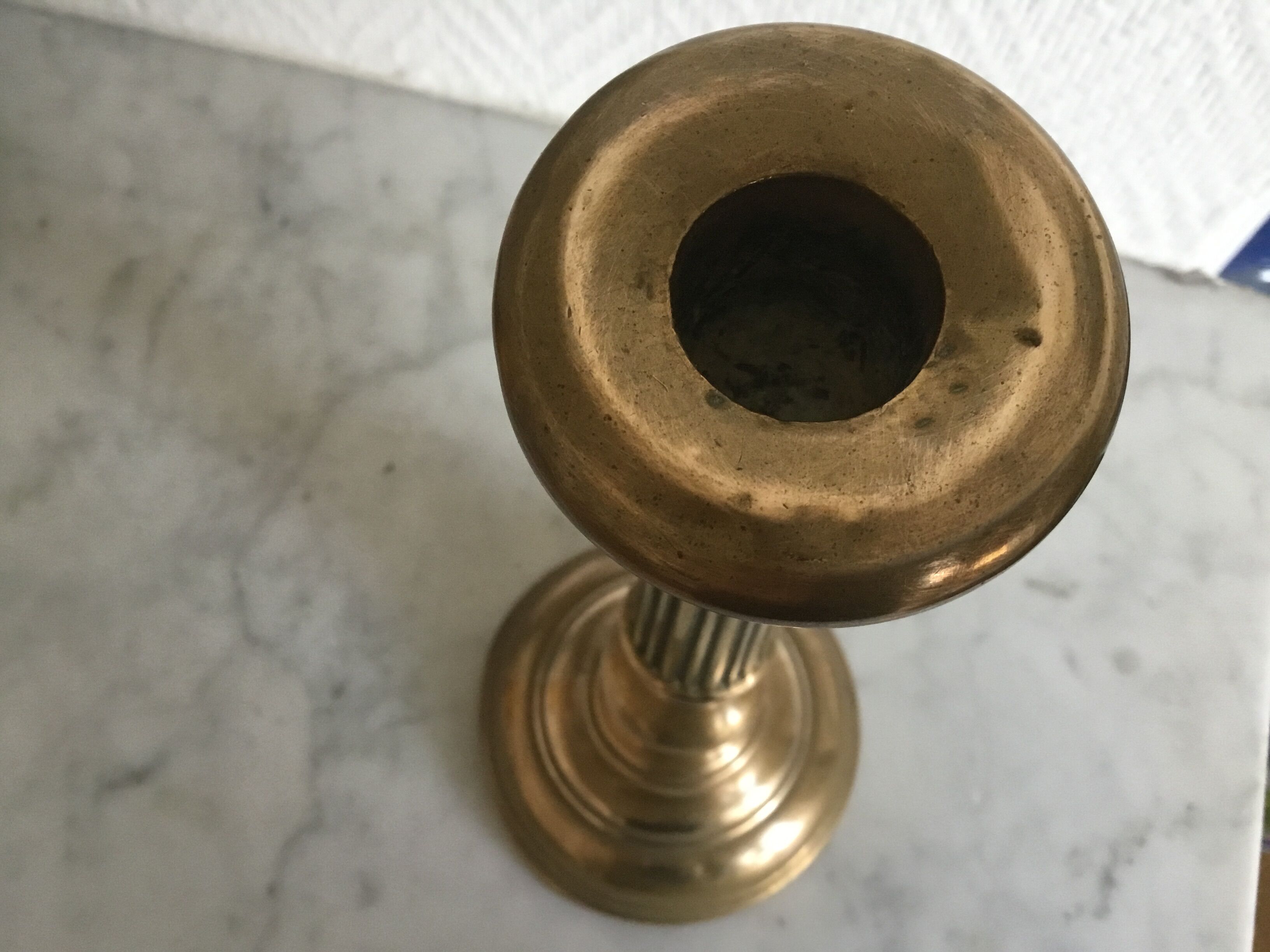 Old copper candle holder