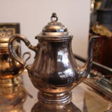 Silver metal tea and coffee set
