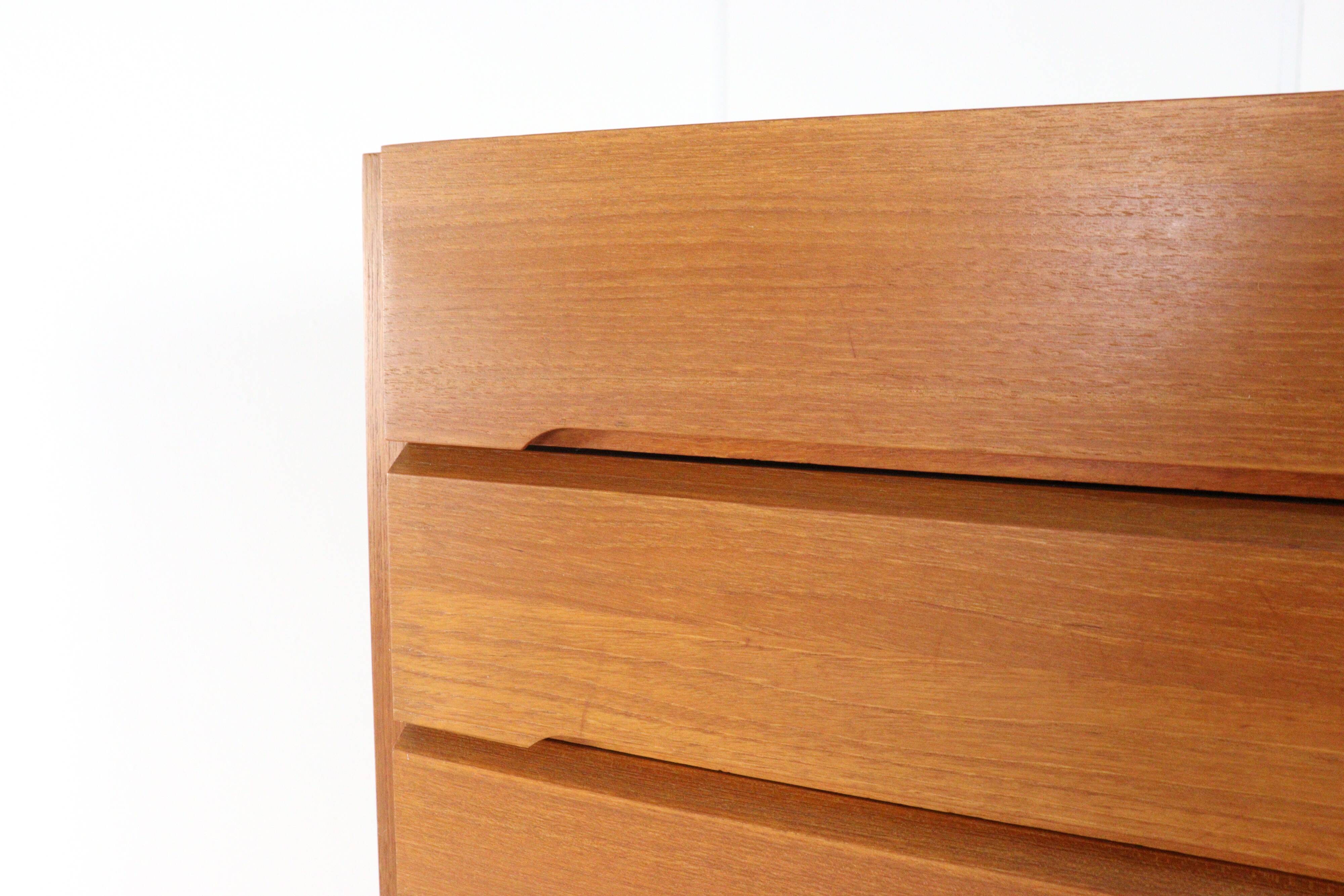 Large tall XL Danish chest of drawers - mid century modern in teak