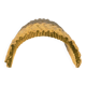 Simple arch-shaped wall light in textured glass, 1950s, Germany.