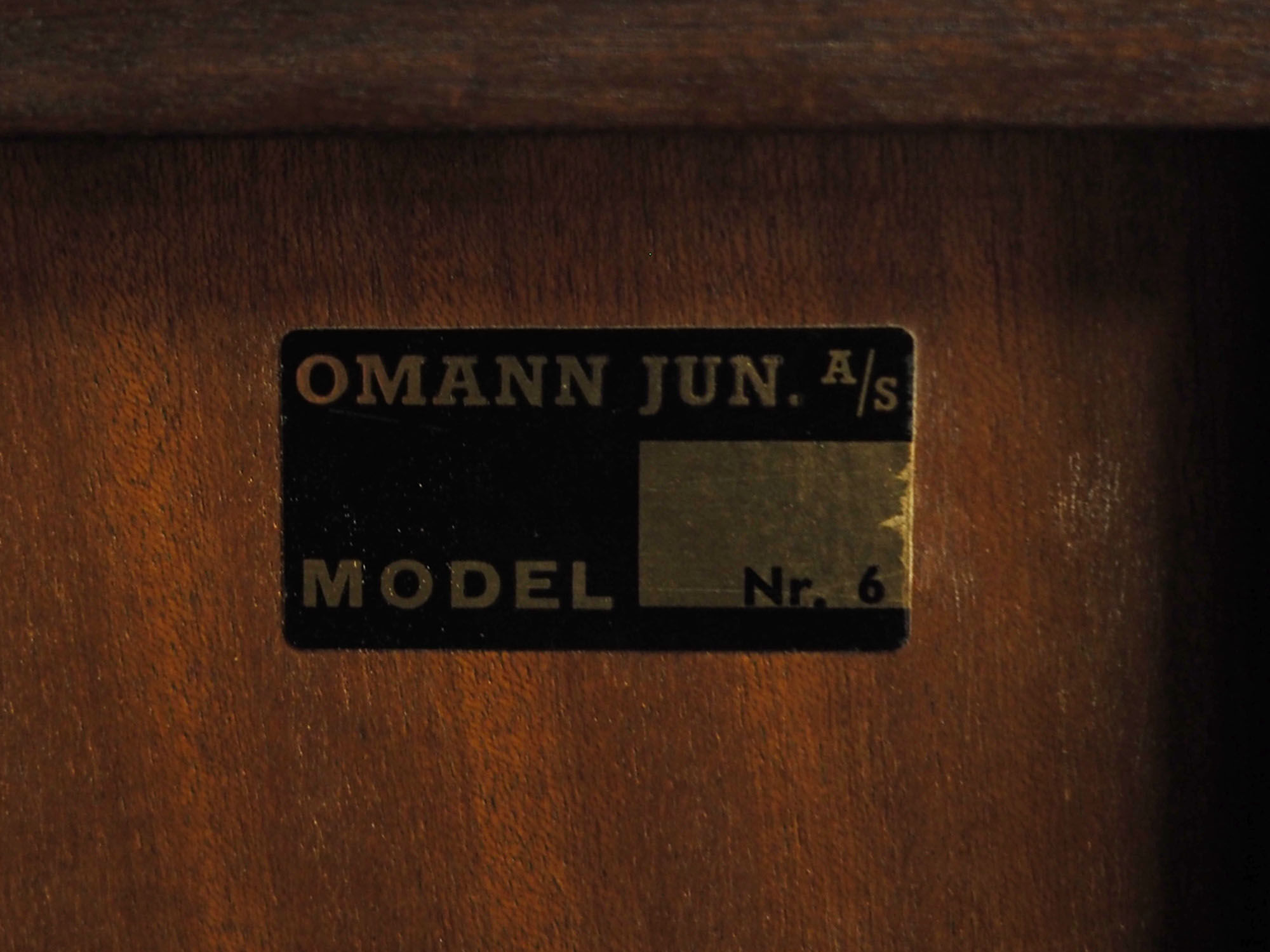 Mahogany bookcase, Danish design, 1970s, production: Omann Jun