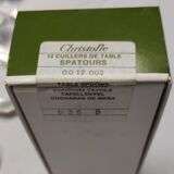 12 silver metal table spoons from Christofle model "Spatours"
