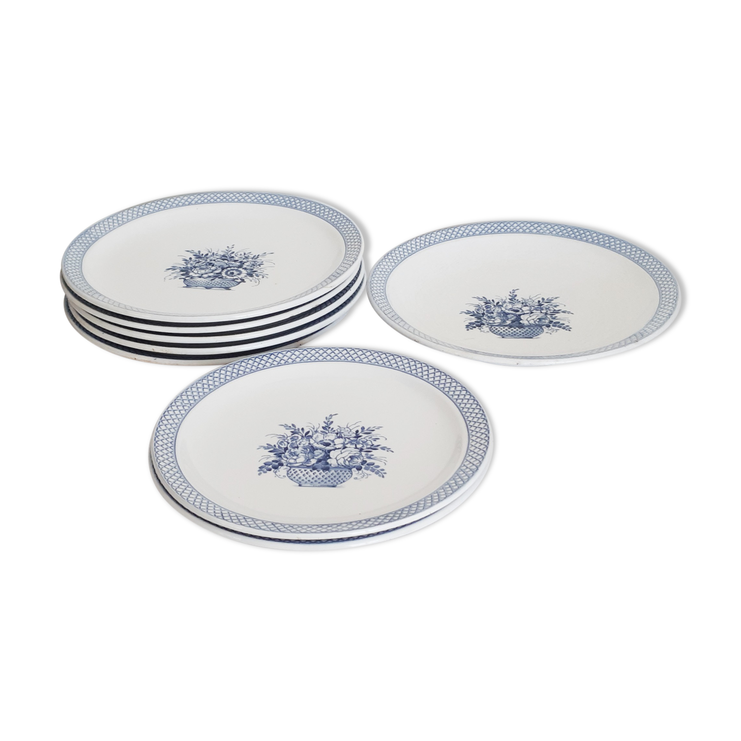 Sarreguemines earthenware plates, Old Delft model