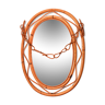 Rattan oval mirror - 73x58cm