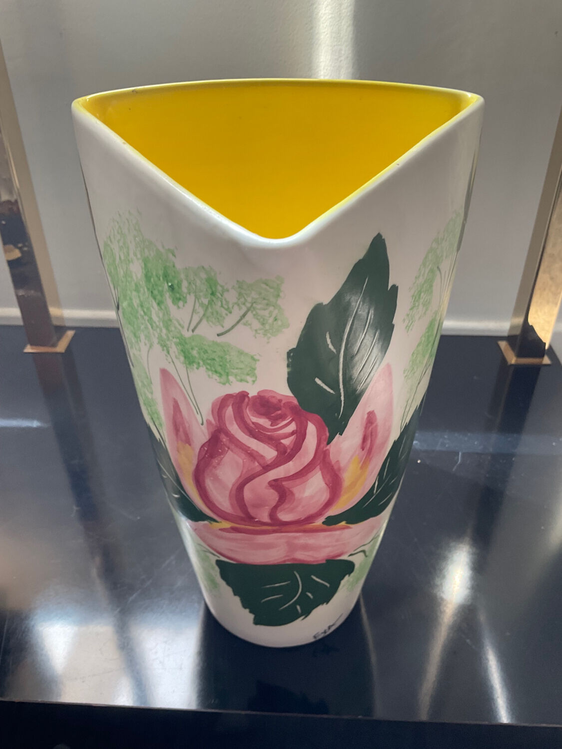 Vintage ceramic vase from Vallauris signed