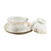 Lot de 2 tasses et sous tasses en porcelaine de luxe