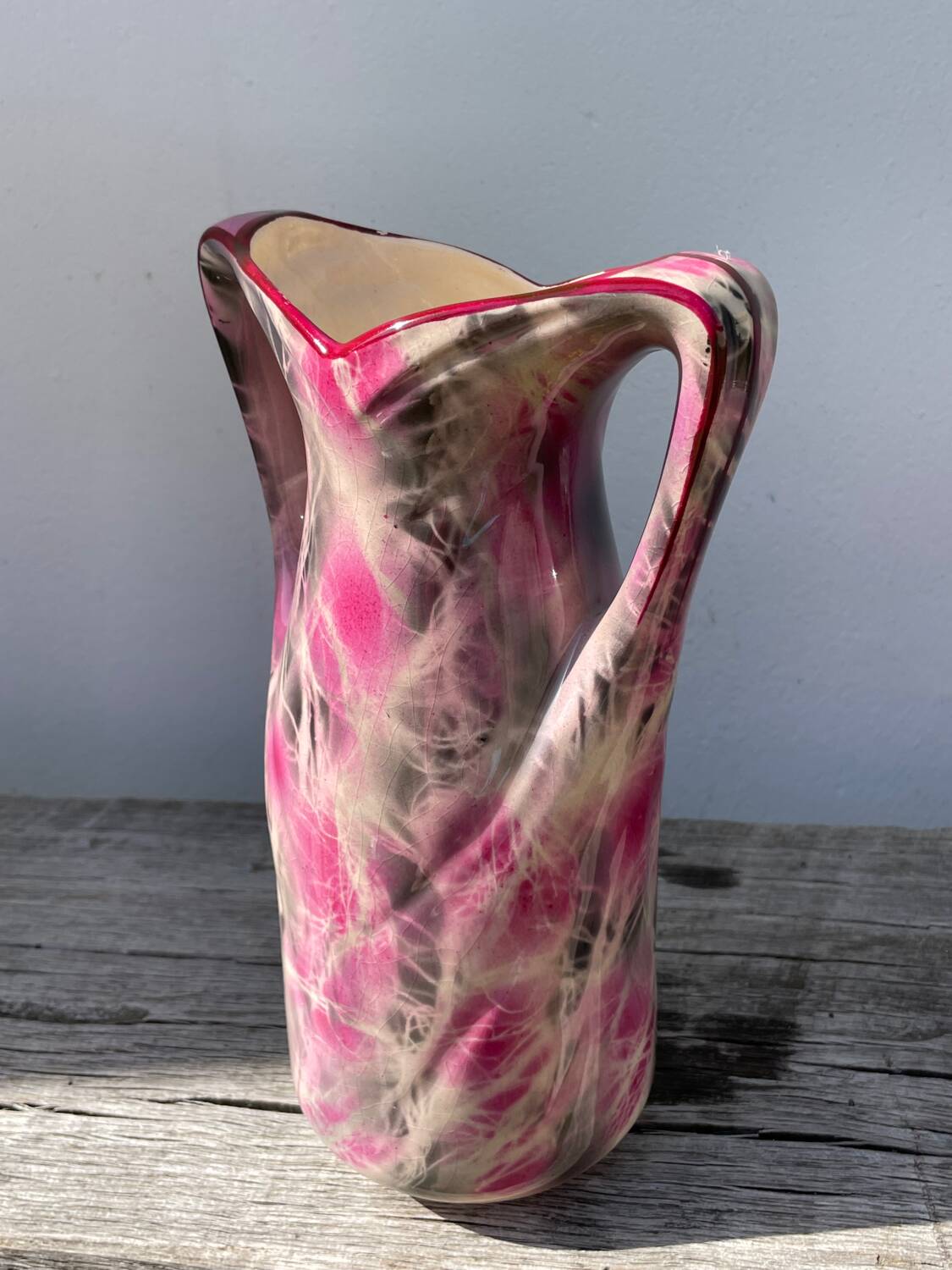 Art Deco pink ceramic vase