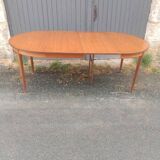 Table ronde scandinave à rallonges