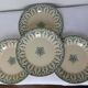 4 flat plates in iron earth from Gien Florentine model 211203