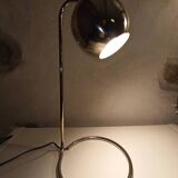 Lampe minimaliste eyeball chromé Italie space age