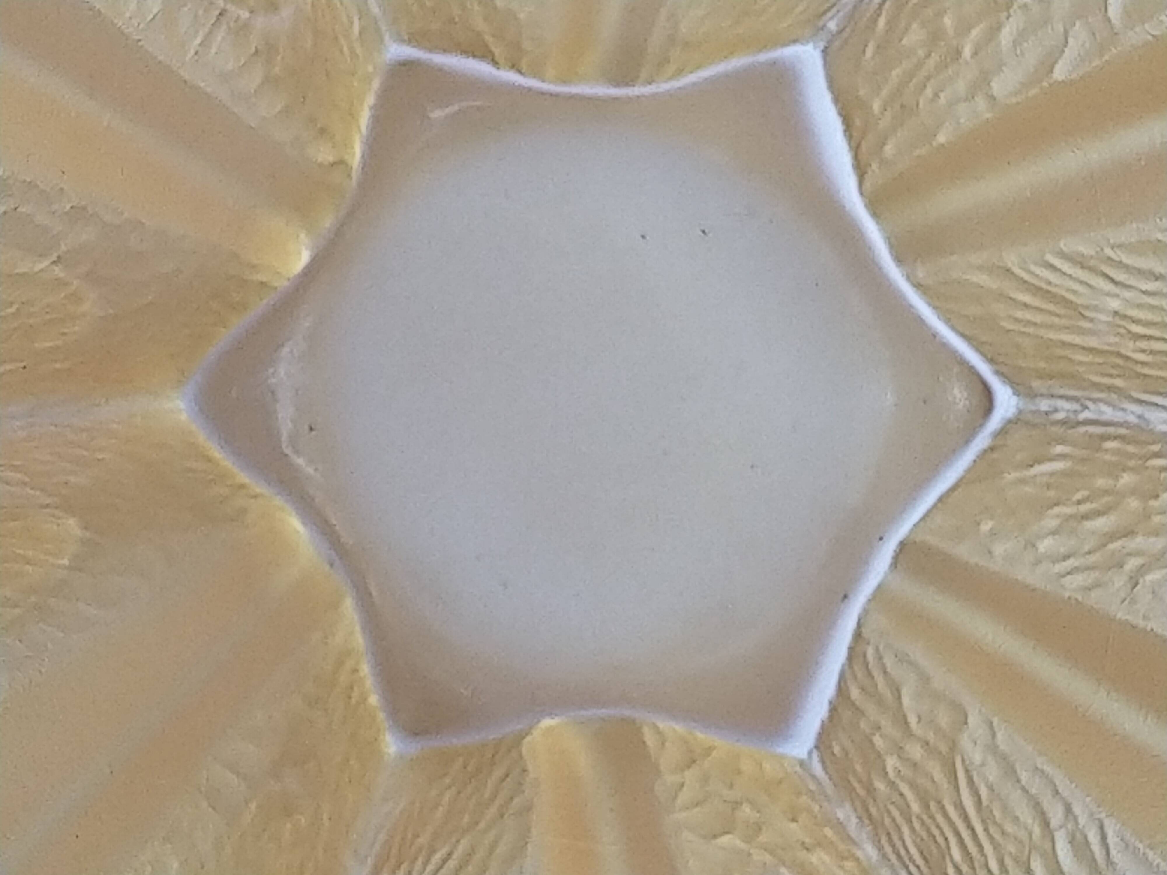 Art Deco yellow glass star-shaped vase Walther Glas Germany