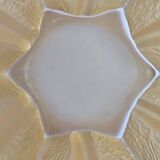 Vase forme étoile en verre jaune Art Déco Walther Glas Germany