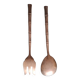 Vintage bamboo gilded brass cutlery
