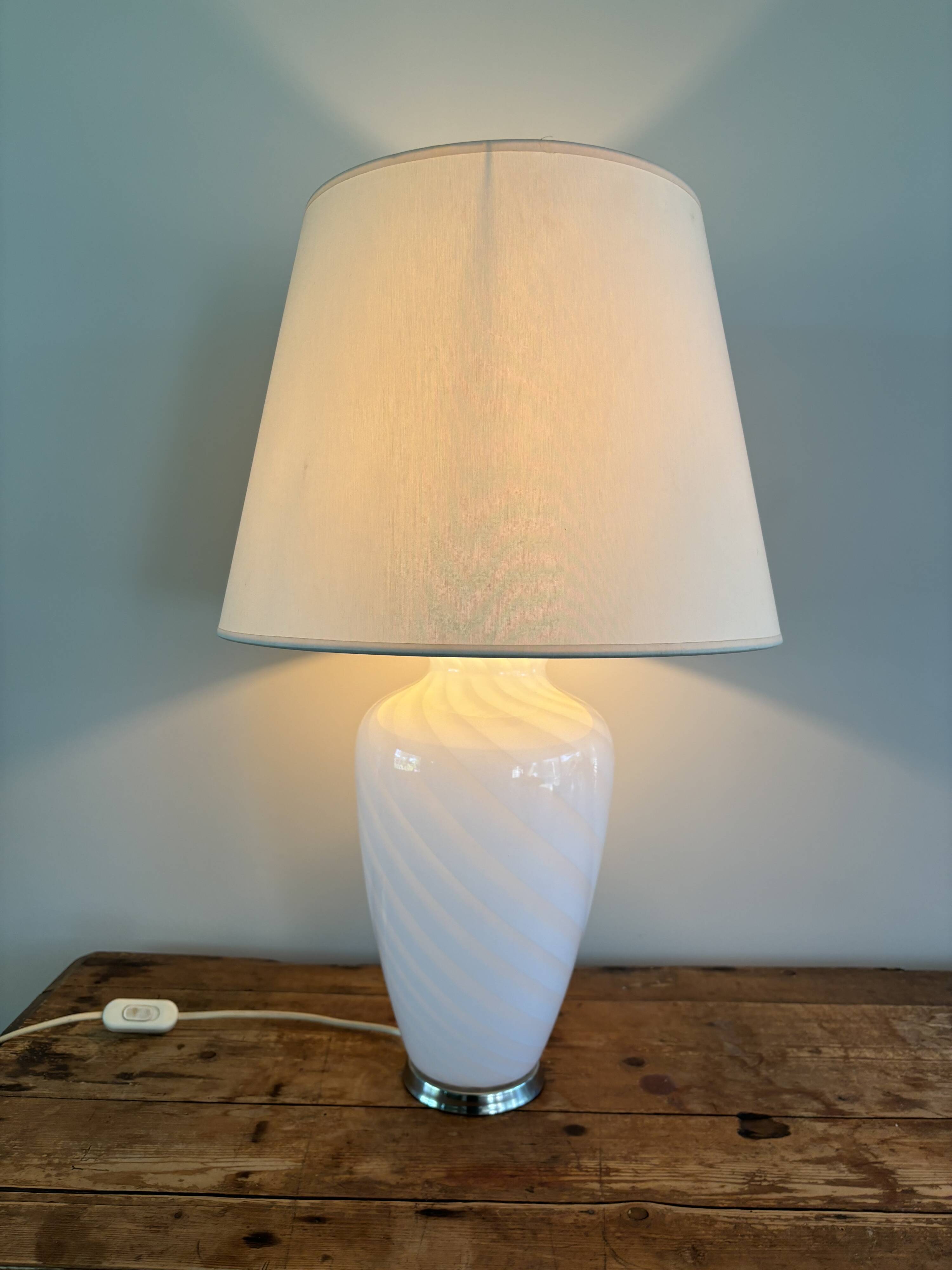 Vintage table lamp Murano glass design
