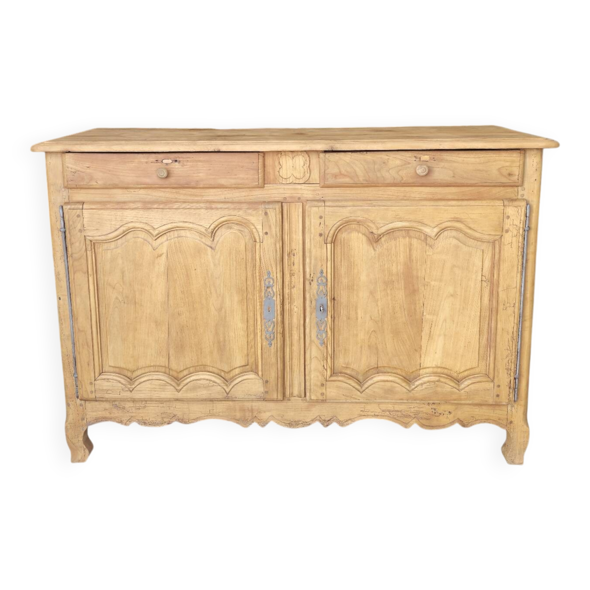 Large Louis XV style solid wood buffet, restored