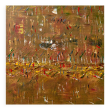 Golden vain - acrylic on canvas -handmade