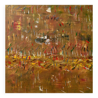 Golden vain - acrylic on canvas -handmade