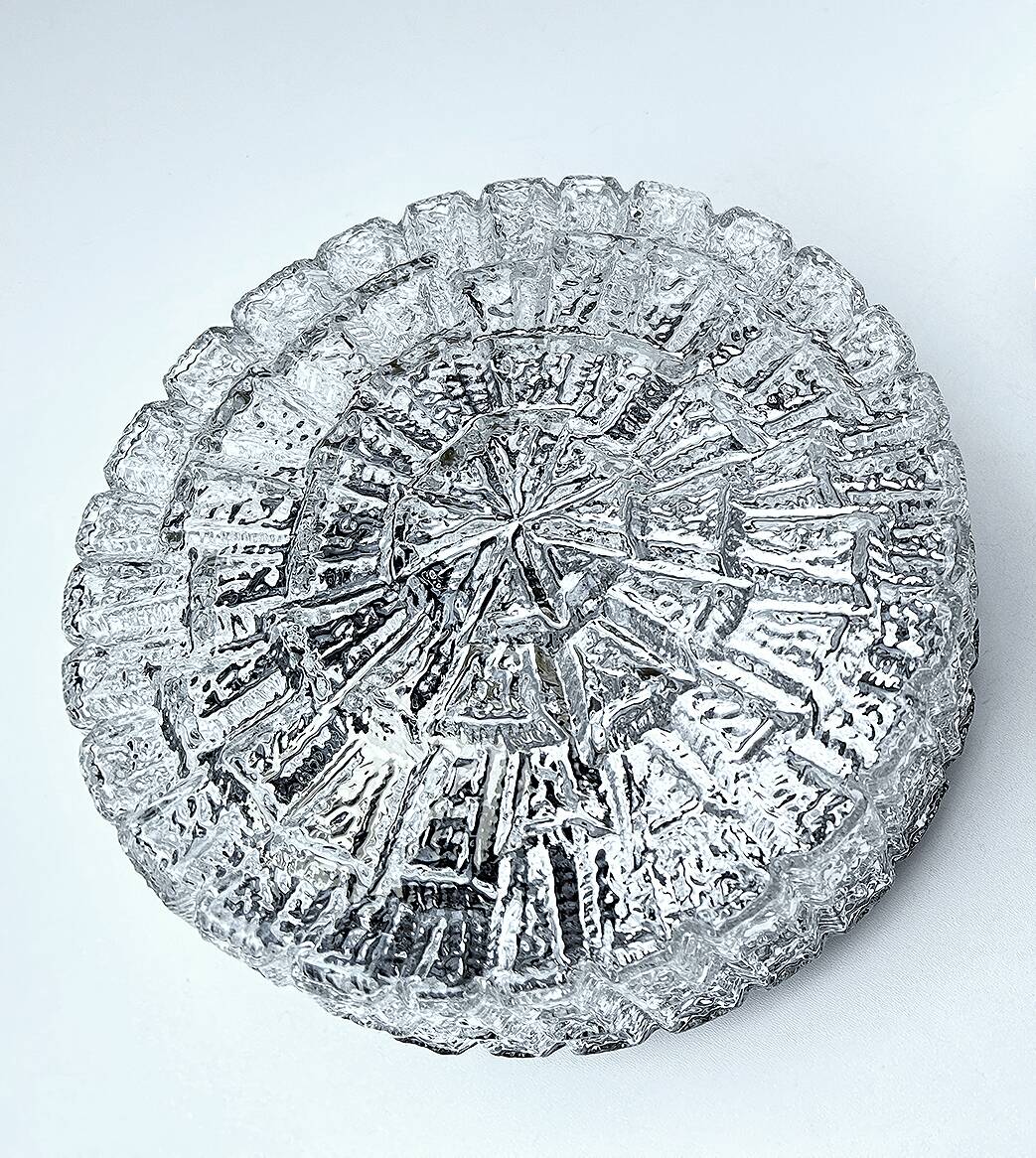 Vintage Brutalist Glass Sconce