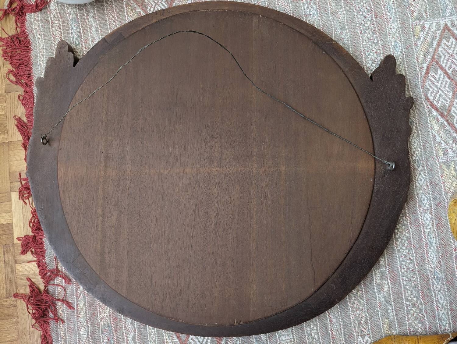 Art Deco walnut mirror