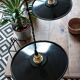 Enamelled sheet metal pendant lamp
