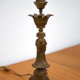 Bronze lamp with lampshade, bronze table lamp, living room lamp, lampshade lamp, accent lamp