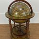 Globe bar wooden world, wheeled world
